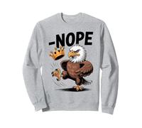 Vintage No Kings In America Funny Eagle Kicking Crown Sweatshirt