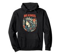 Vintage No Kings Powerful Woman Equality Graphic Design Pullover Hoodie