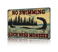 Vintage No Swimming Warning Metal Sign No Swimming Metal Tin Signs Funny Metal Poster Man Cave Backyard Oasis Bar Outdoor Patio 8x12 inch