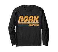 Vintage Noah First Name Retro Groovy Personal Noah Men Dad Long Sleeve T-Shirt