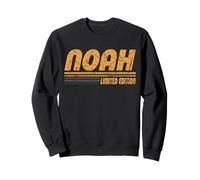 Vintage Noah First Name Retro Groovy Personal Noah Men Dad Sweatshirt