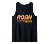 Vintage Noah First Name Retro Groovy Personal Noah Men Dad Tank Top