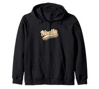 Vintage Noelle Personalized Name Noelle Zip Hoodie