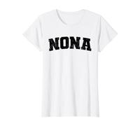 Vintage Nona Italian Distressed Bold Identity Classic Value Graphic T-Shirt, Women, White, L