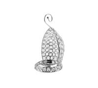 Vintage Nordic candlestick ornaments sailboat metal candle table wedding decorations electroplated candle ware(Silver,16 * 26.5cm)