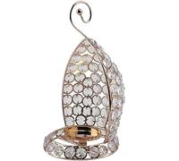 Vintage Nordic candlestick ornaments sailboat metal candle table wedding decorations electroplated candle ware(Gold,16 * 26.5cm)