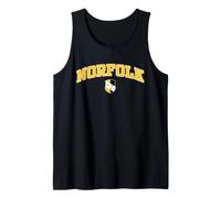 Vintage Norfolk County Yellow Black Varsity Style Design Tank Top