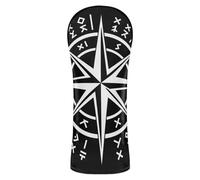 Vintage Norse Runic compasses Golf Cover Set Waterproof Headcover with Interchangeable No. Tags for wood womens golf clubs