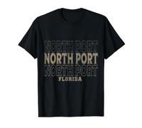 Vintage North Port Florida Value Graphic T-Shirt, Men, Black, S