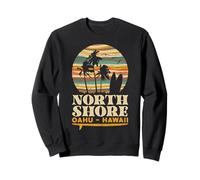 Vintage North Shore Oahu Hawaii Sunset Surf - Wave Riders Sweatshirt