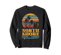 Vintage North Shore Oahu Hawaii Sunset Surf - Wave Riders Sweatshirt