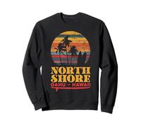 Vintage North Shore Oahu Hawaii Sunset Surf - Wave Riders Sweatshirt
