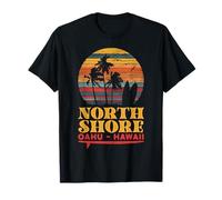 Vintage North Shore Oahu Hawaii Sunset Surf - Wave Riders T-Shirt