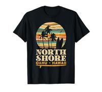 Vintage North Shore Oahu Hawaii Sunset Surf - Wave Riders T-Shirt