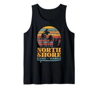 Vintage North Shore Oahu Hawaii Sunset Surf - Wave Riders Tank Top