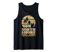 Vintage North Shore Oahu Hawaii Sunset Surf - Wave Riders Tank Top
