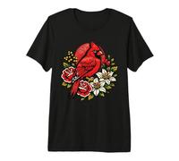 Vintage Northern Cardinal Tattoo Style Birdwatching Design Premium T-Shirt