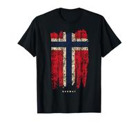 Vintage Norway Flag Retro Norwegian T-Shirt