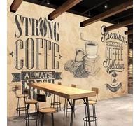 Vintage Nostalgia Art Letters Coffee Shop Restaurant 3D Wallpaper Easy Install Feature Office Living Room Sofa Bedroom TV Background Wall Decoration-430cm×300cm