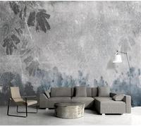 Vintage Nostalgia Graffiti Ink Plant Leaves 3D Wallpaper Premium Textured Silk Study Dining Living Room Bedroom Sofa TV Wall Easy Install-430cm×300cm