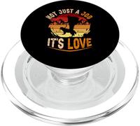 Vintage Not Just A Job It's Love Retro Hiking Dog Trainer PopSockets PopGrip for MagSafe