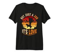 Vintage Not Just A Job It's Love Retro Hiking Dog Trainer Premium T-Shirt