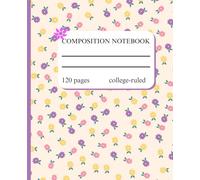 Vintage Notebook Composition: A Timeless Vintage-Inspired Journal for Writing,Notes,Poetry and Creative Expression,120 pages,Purplle Cover Flowers