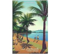 Vintage Nouméa New Caledonia Travel Poster Art Print Retro Wall Art Canvas Poster Room Decor Home Decor Unframed 50x75cm