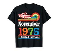 Vintage November 1975 51 Years Being Awesome Limited Edition Value Graphic T-Shirt