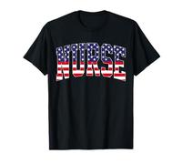 Vintage Nurse US Flag 4th Of July Nursing Patriotic RN T-Shirt