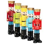 Vintage Nutcracker Candle Resin 5pcs Holder Christmas