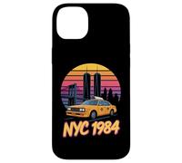 Vintage NYC 1984 Yellow Cab Twin Towers Sunset Case for iPhone 14 Plus