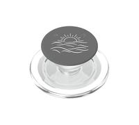 Vintage Ocean Sunset Birds Flying Calm Waves Coastal Nature PopSockets PopGrip for MagSafe