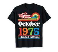 Vintage October 1975 51 Years Being Awesome Limited Edition Value Graphic T-Shirt