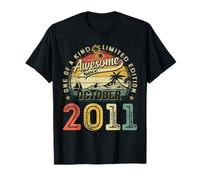 Vintage October 2011 14 Years Old Retro 14th Birthday Boys T-Shirt