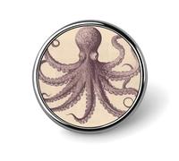 Vintage Octopus Blank Round Badges Round Badge DIY Pin Back Buttons Clear Button Pins for Craft Projects Badge Making Accessories