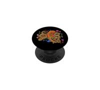 Vintage Octopus Floral Kraken Ocean Animal Marine Biologist PopSockets Adhesive PopGrip
