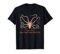 Vintage Octopus Graphic Witty Brain Power Value Graphic T-Shirt