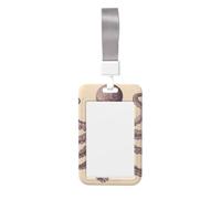 Vintage Octopus ID Badge Holder with Lanyard Vertical Hard Plastic ID Card Case with Clear Window, Waterproof Work Badge Sleeve Fashion Card Protector Pouch for Women Men