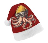 Vintage Octopus Workers Christmas Hat Santa Cap Child