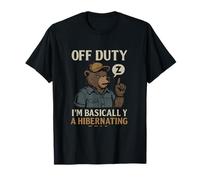 Vintage Off Duty Hibernating Bear Truck Driver novelty T-Shirt
