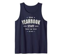 Vintage Official Yearbook Staff 2027 Teacher Vibes Squad Tank Top
