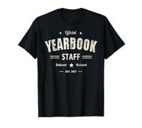 Vintage Official Yearbook Staff 2027 Teacher Vibes Squad Value Graphic T-Shirt