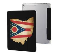 Vintage Ohio State Map with Flag Stylish Tri-fold Tablet Case Compatible with IPAD Pro (10.5in) /IPAD Air3(10.5in) Anti-Scratch Covers with Pen Slot