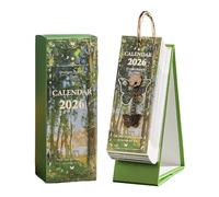 Vintage Oil Desk Calendar 2026 Gold Binding 365 Days With Inspirational Planner Turn Daily Page Quotes Way