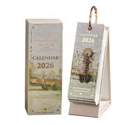 Vintage Oil Desk Calendar 2026 Gold Binding 365 Days With Inspirational Way Turn Page Daily Planner Quotes For with For calendar oil Housewarming Suitable Oil Desktop Housewarming planning wit