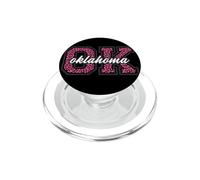 Vintage Oklahoma Game-Day Leopard Print Cool-Looking Fan Art PopSockets PopGrip for MagSafe