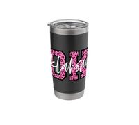 Vintage Oklahoma Game-Day Leopard Print Cool-Looking Fan Art Stainless Steel Insulated Tumbler