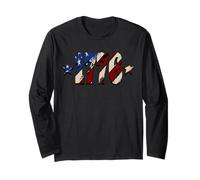 Vintage Old American Flag Patriotic 1776 We The People USA Long Sleeve T-Shirt