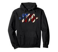 Vintage Old American Flag Patriotic 1776 We The People USA Pullover Hoodie